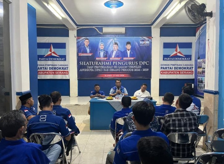 Gelar Rapat Koordinasi, DPC Partai Demokrat Kabupaten Serang Siap Menangkan Andhika – Nanang