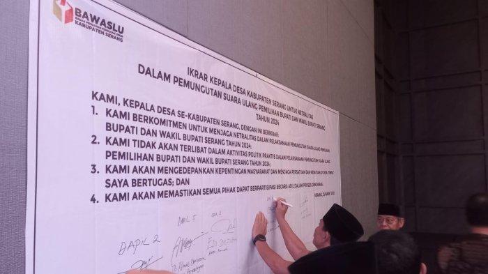 Kades Se – Kabupaten Serang Ikrarkan Netralitas Menghadapi PSU Pilkada